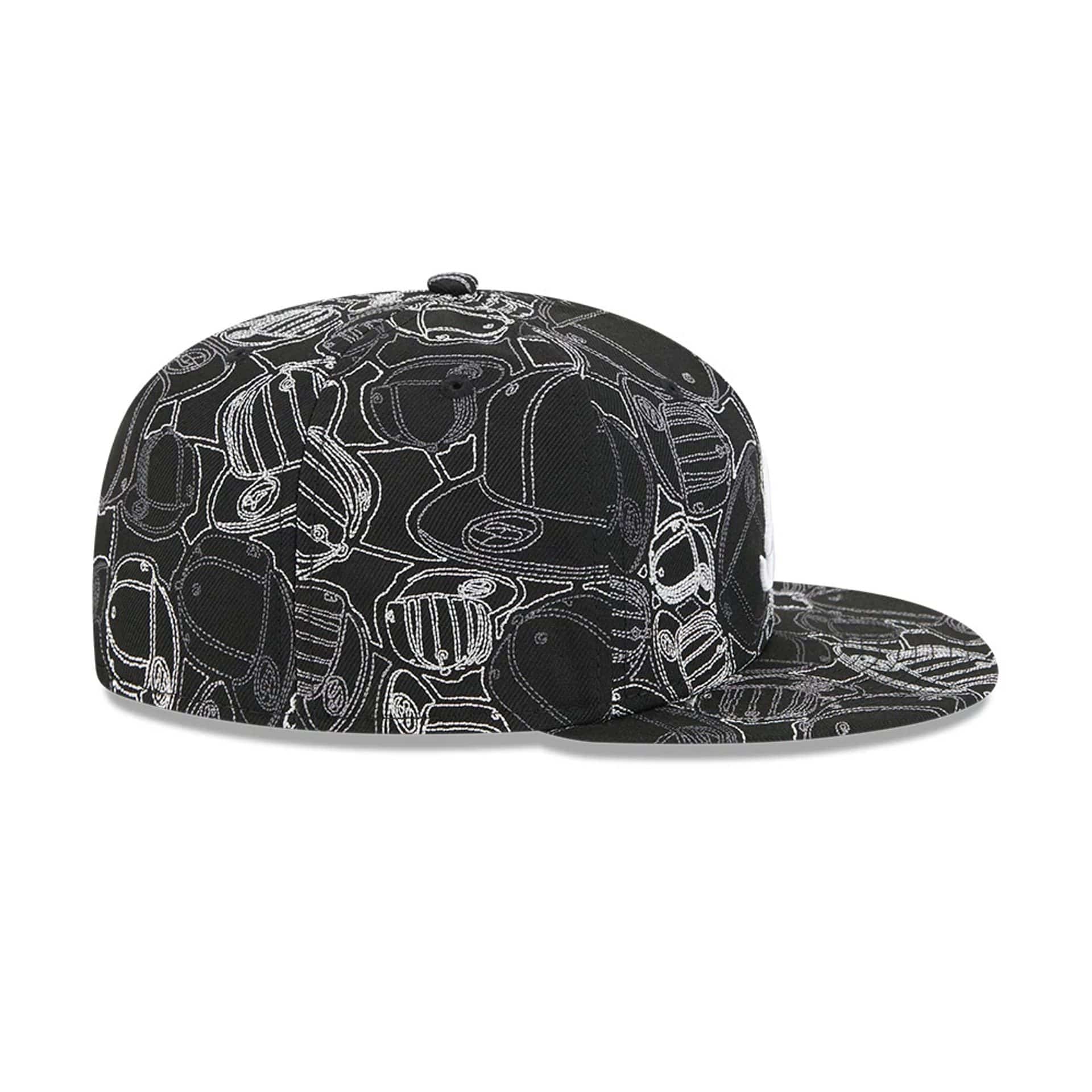 Atlanta Braves MLB Cap Scramble Black 59FIFTY Fitted Cap-kentox
