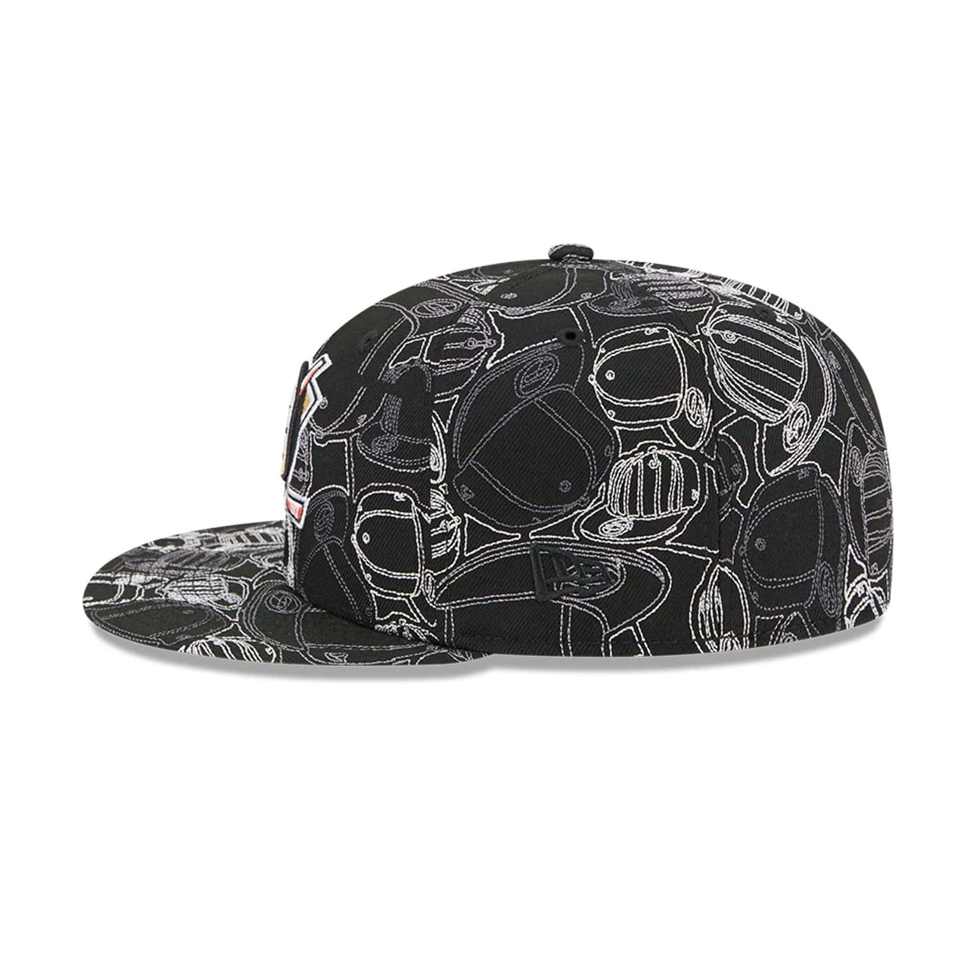 Anaheim Ducks NHL Cap Scramble Black 59FIFTY Fitted Cap-kentox
