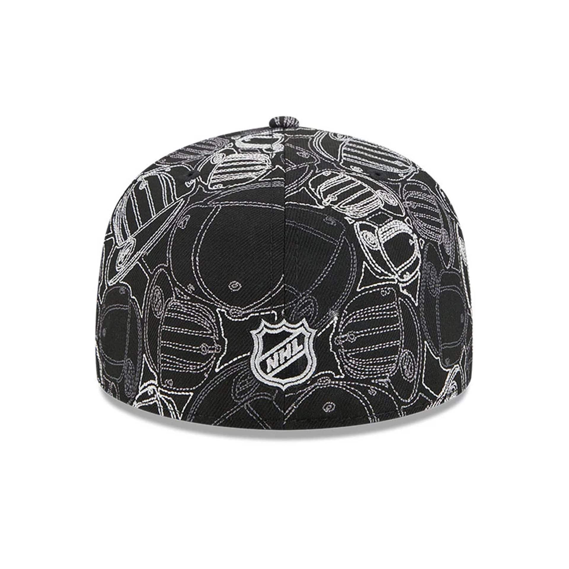 Anaheim Ducks NHL Cap Scramble Black 59FIFTY Fitted Cap-kentox