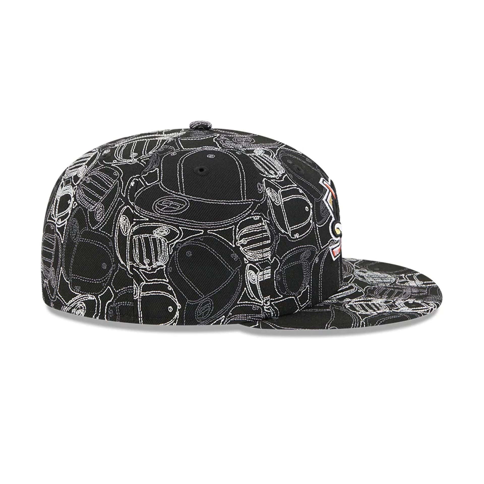 Anaheim Ducks NHL Cap Scramble Black 59FIFTY Fitted Cap-kentox