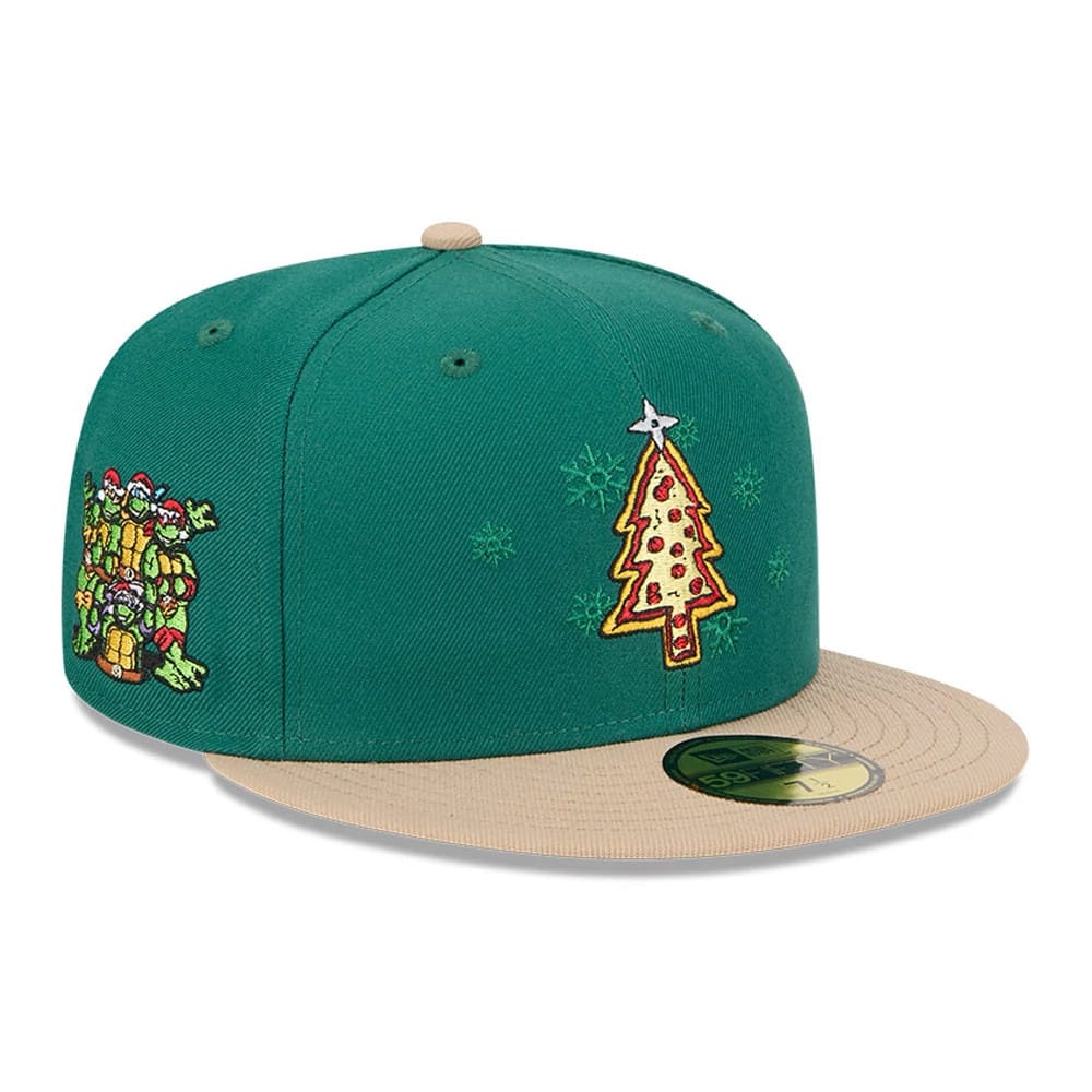Teenage Mutant Ninja Turtles Pizza Tree Green 59FIFTY Fitted Cap-kentox