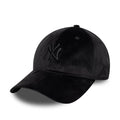 New York Yankees MLB Velour Black 9TWENTY Bow Back Adjustable Cap-kentox