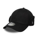 New Era Black 39THIRTY Downflap Stretch Fit Cap-kentox