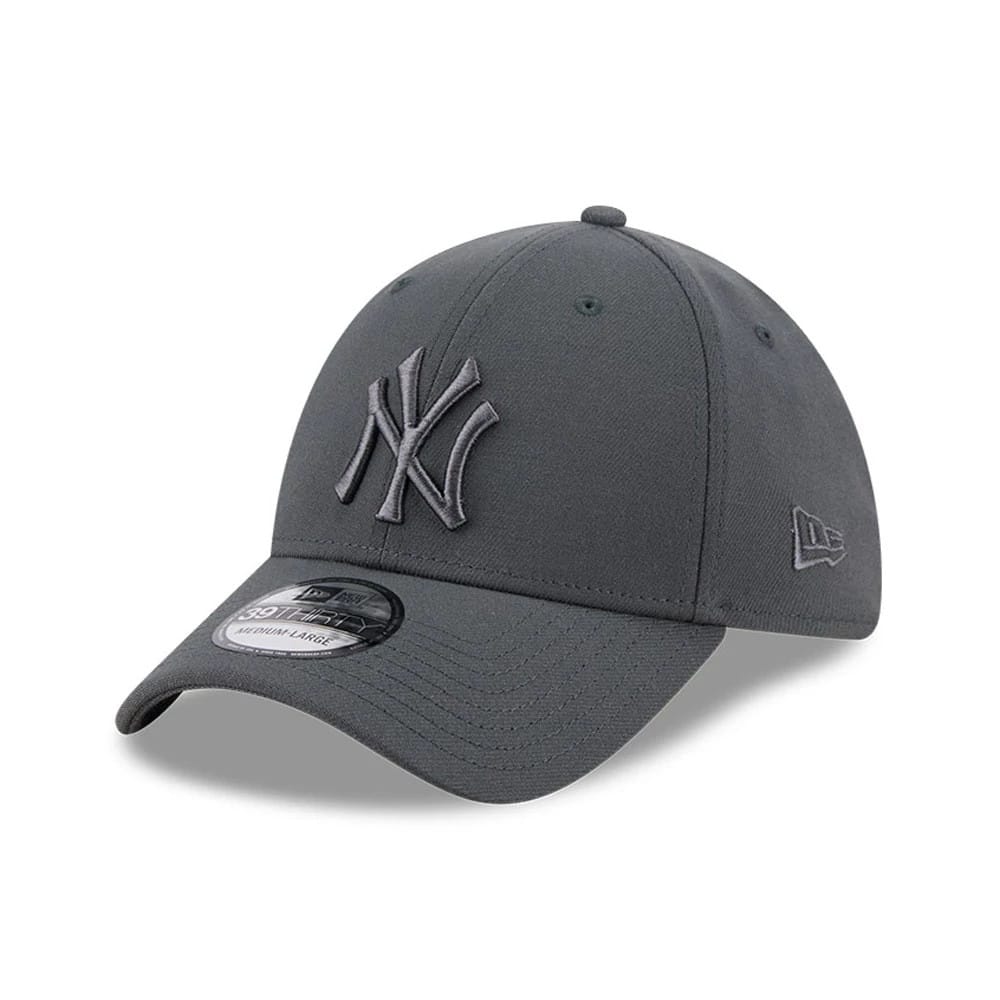 New York Yankees MLB Steel Charcoal 39THIRTY Stretch Fit Cap-kentox