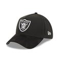 Las Vegas Raiders NFL Suede Black 39THIRTY A-Frame Stretch Fit Cap-kentox