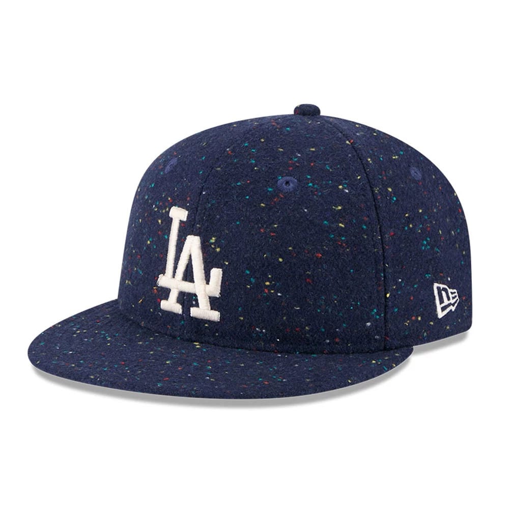 LA Dodgers MLB Speckled Wool Open Blue Retro Crown 9FIFTY Adjustable Cap-kentox