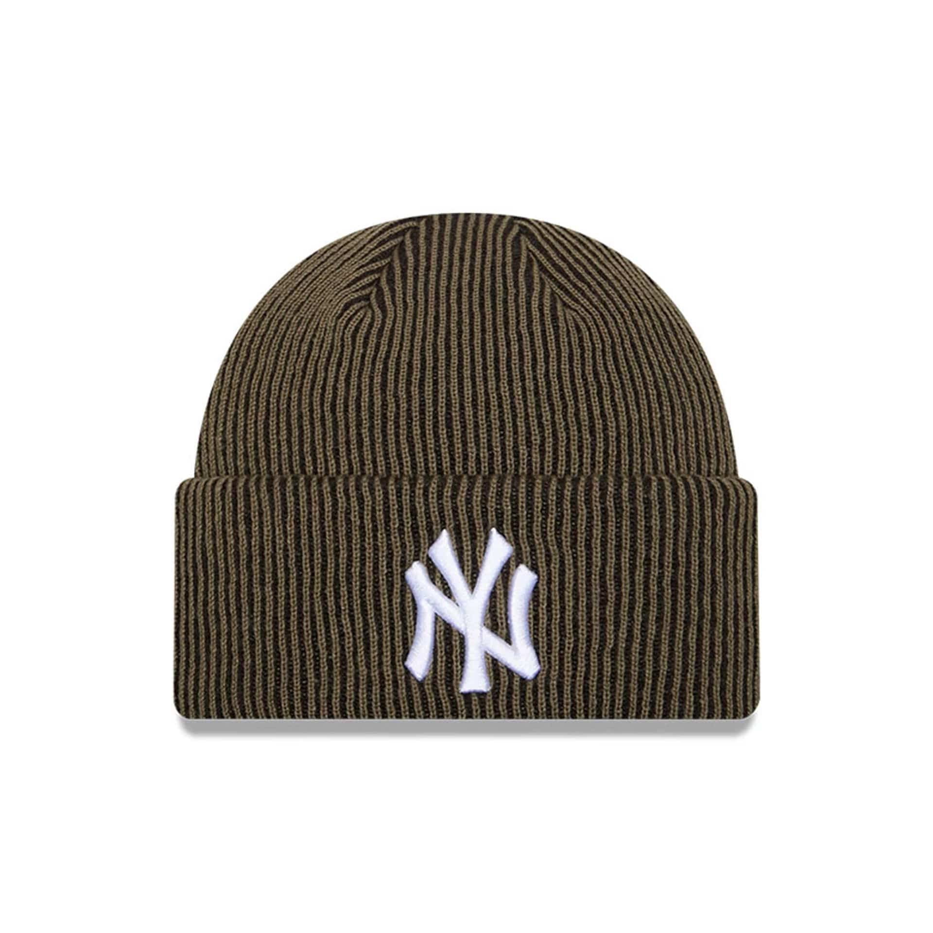 New York Yankees MLB Rib Dark Green Cuff Knit Beanie Hat-kentox