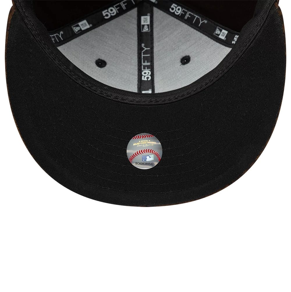 Atlanta Braves MLB Leopard Black 59FIFTY Fitted Cap-kentox
