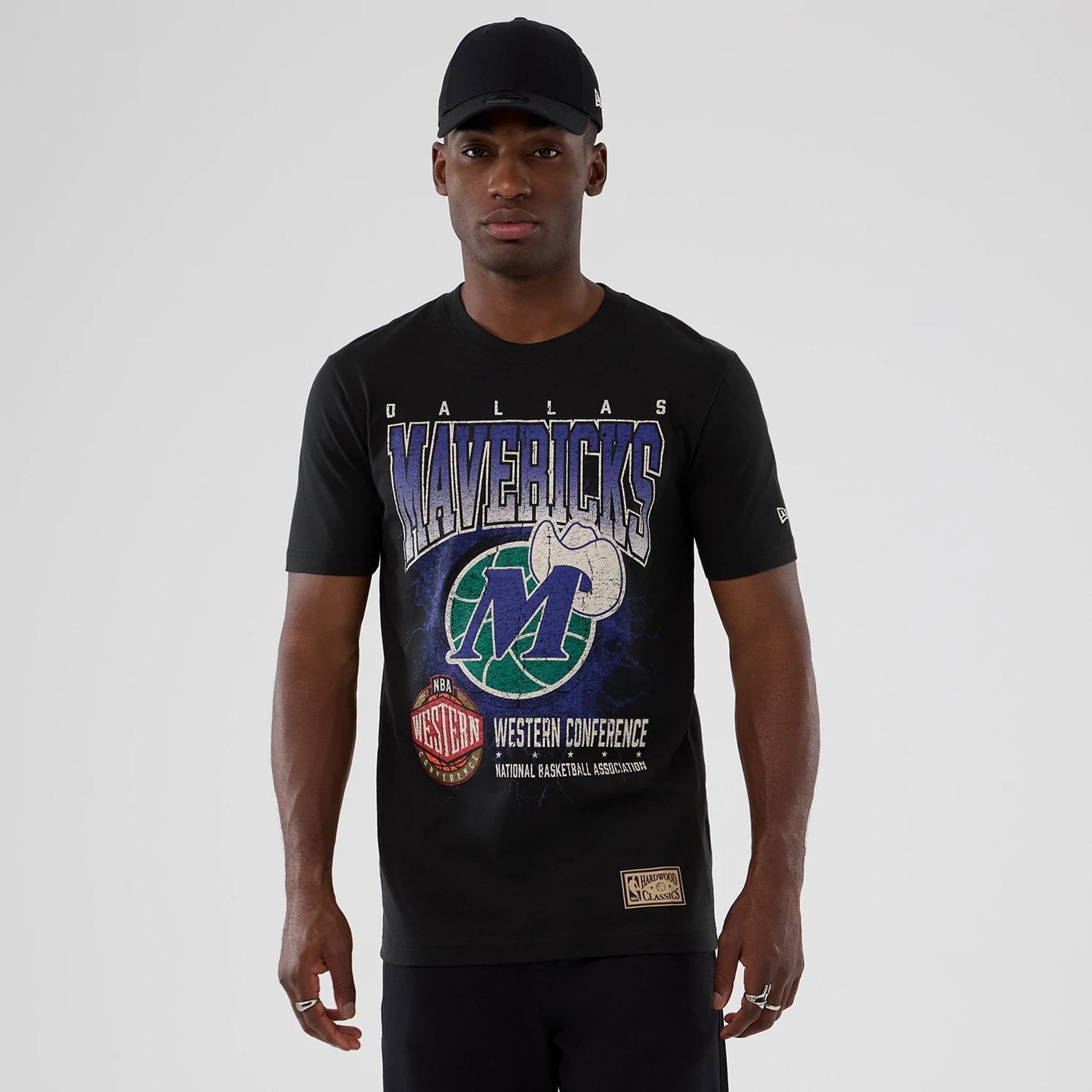 Dallas Mavericks NBA Hardwood Classic Black T-Shirt-kentox