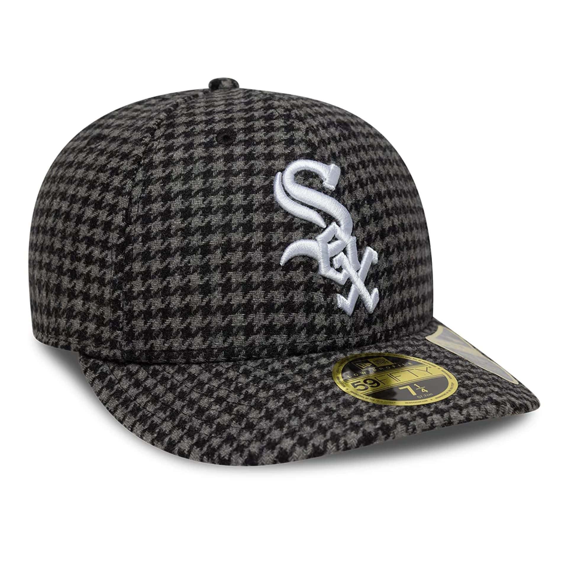 Chicago White Sox MLB Houndstooth Black Low Profile 59FIFTY Fitted Cap-kentox