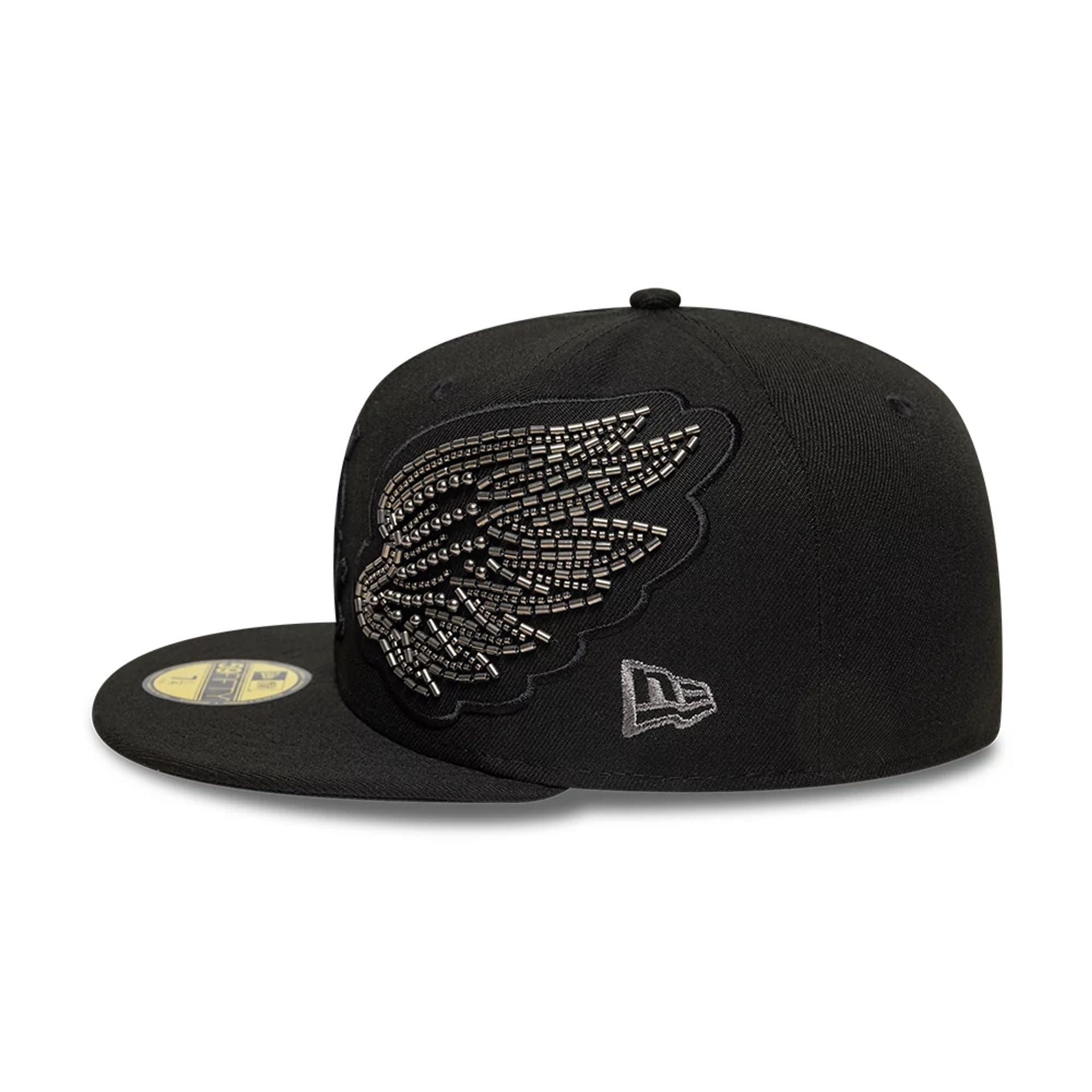 Chicago White Sox MLB Beaded Wings Black 59FIFTY Fitted Cap-kentox