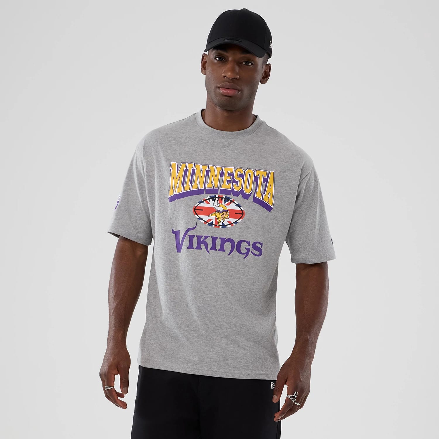 Minnesota Vikings NFL International Series Games 2025 Grey Oversized T-Shirt-kentox