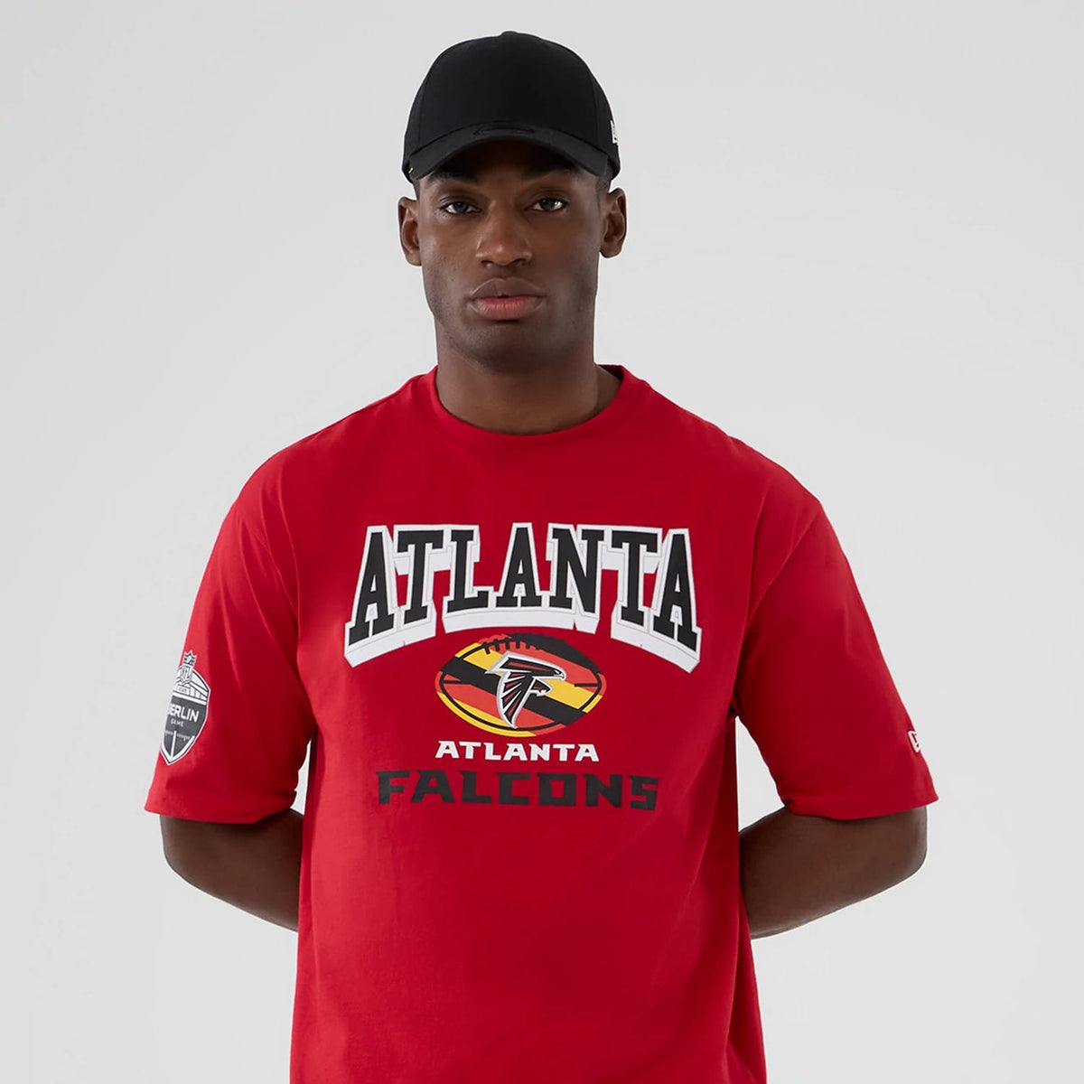 Atlanta Falcons NFL International Series Games 2025 Red Oversized T-Shirt-kentox