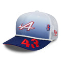 Alpine Racing Franco Colapinto Silverstone Race Special White 9SEVENTY Stretch Snap Adjustable Cap-kentox
