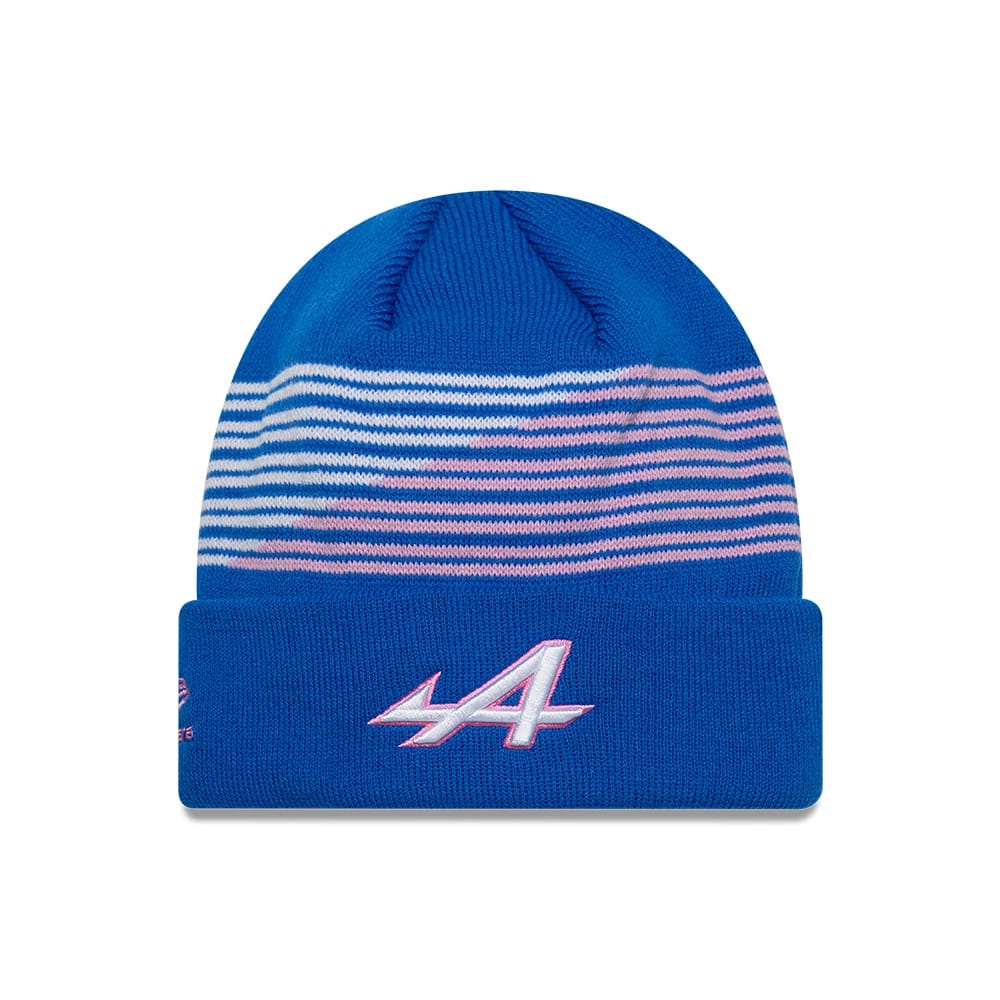 Alpine Racing Team Blue Cuff Knit Beanie Hat-kentox