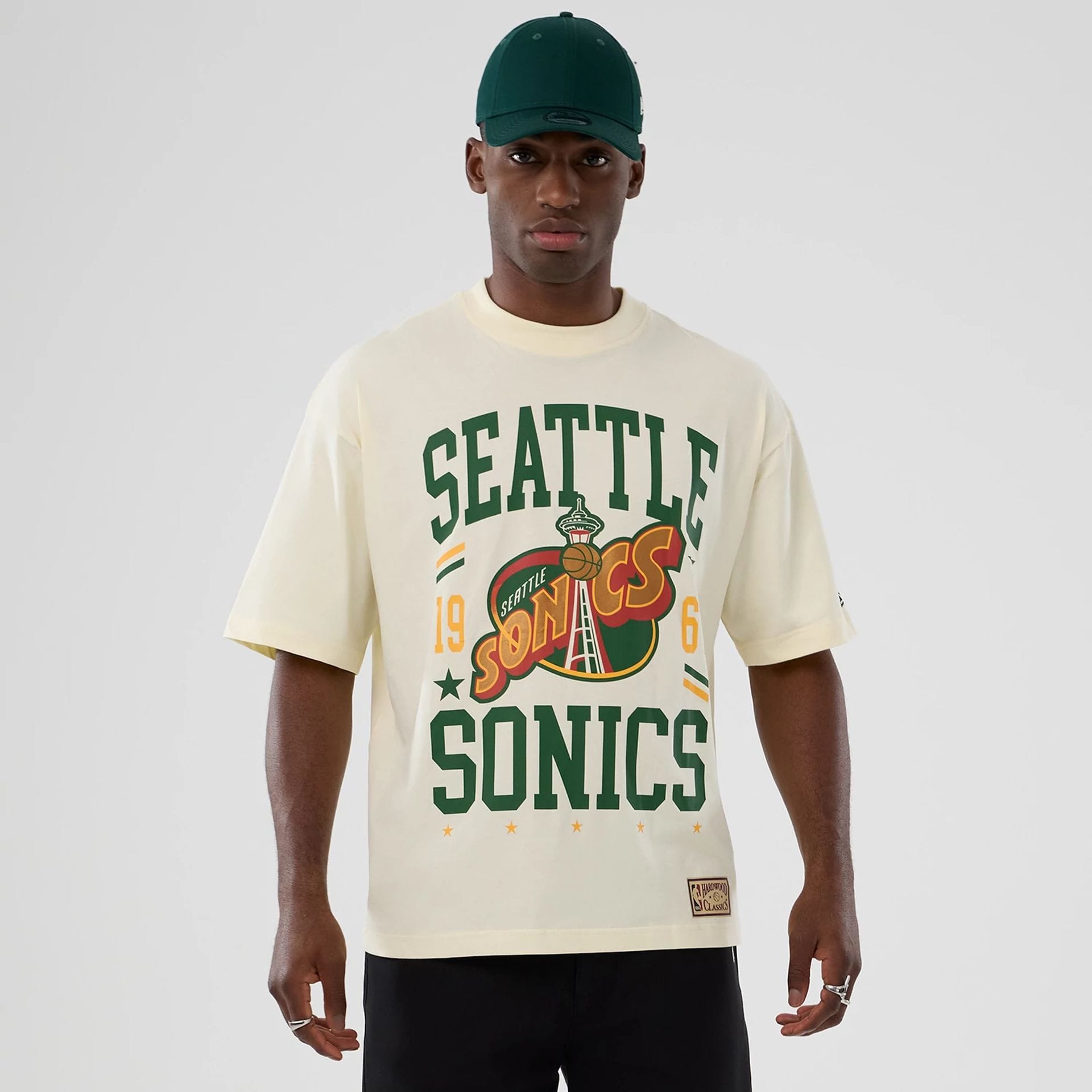 Seattle Supersonics NBA Hardwood Classic Cream T-Shirt-kentox