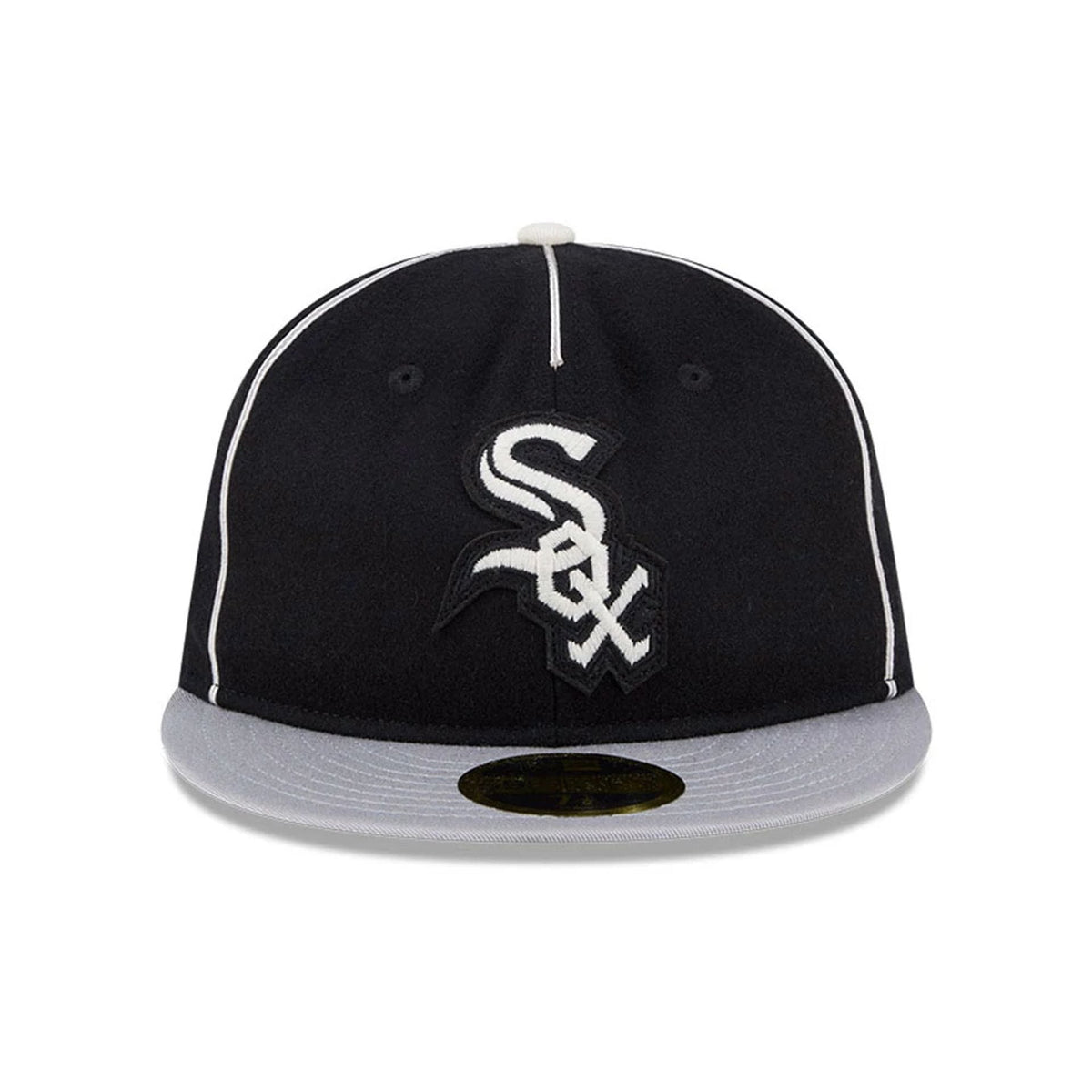 Chicago White Sox MLB Felt Logo Black Retro Crown 59FIFTY Fitted Cap-kentox
