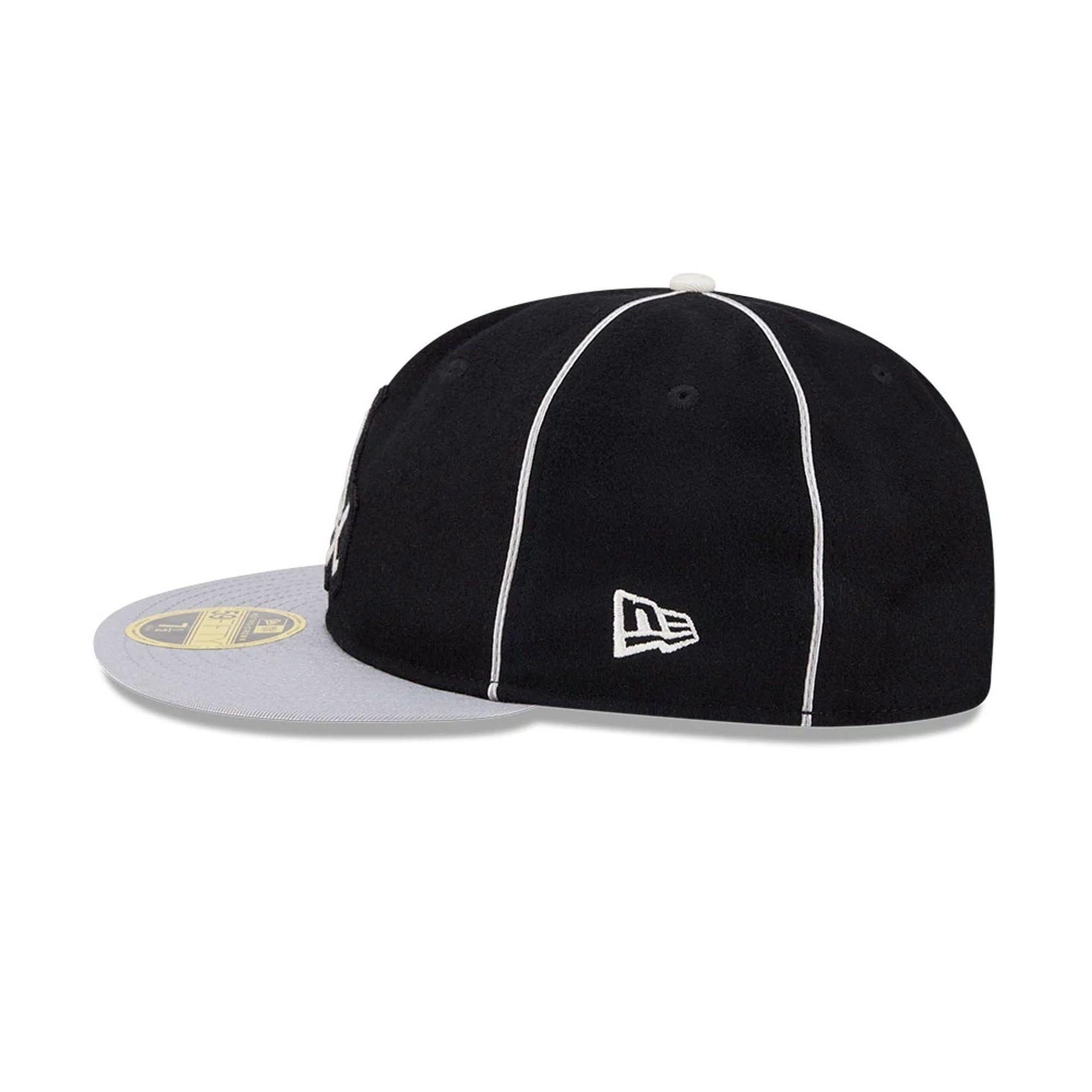 Chicago White Sox MLB Felt Logo Black Retro Crown 59FIFTY Fitted Cap-kentox