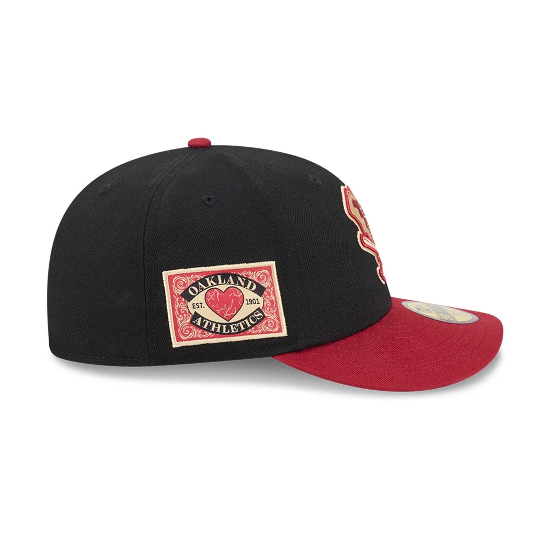 Athletics MLB Team Cards Black 59FIFTY Fitted Cap-kentox