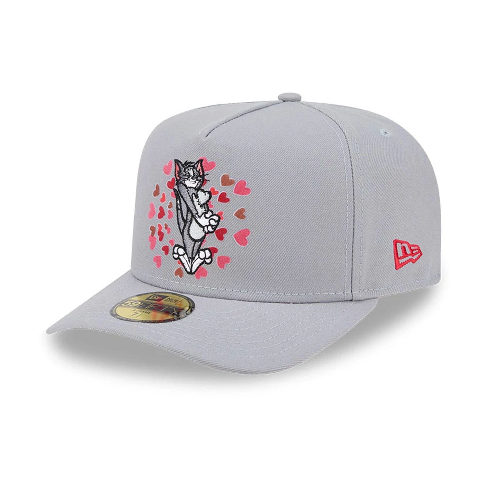 Tom & Jerry Love Struck Grey 59FIFTY A-Frame Fitted Cap-kentox