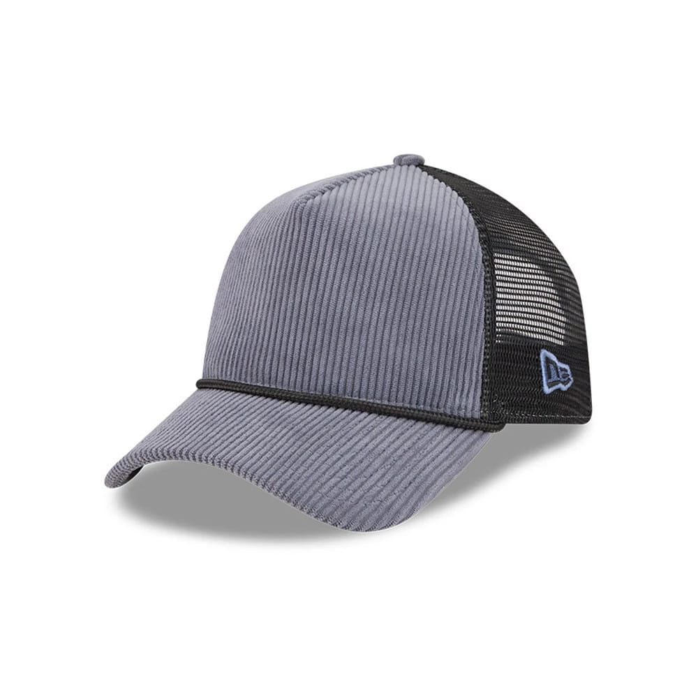 New Era Wide Cord Dark Blue 9FORTY A-Frame Trucker Adjustable Cap-kentox