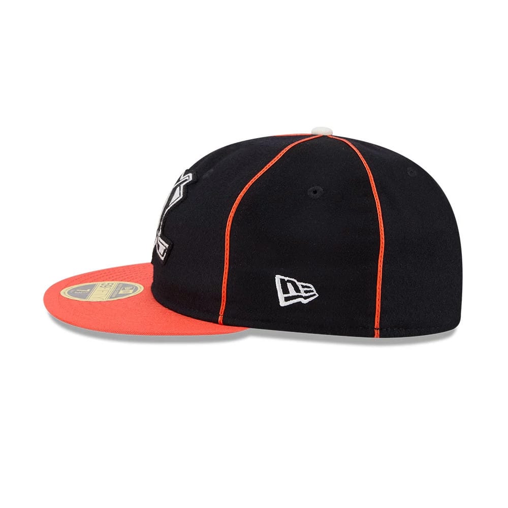 Anaheim Ducks NHL Felt Logo Black Retro Crown 59FIFTY Fitted Cap-kentox