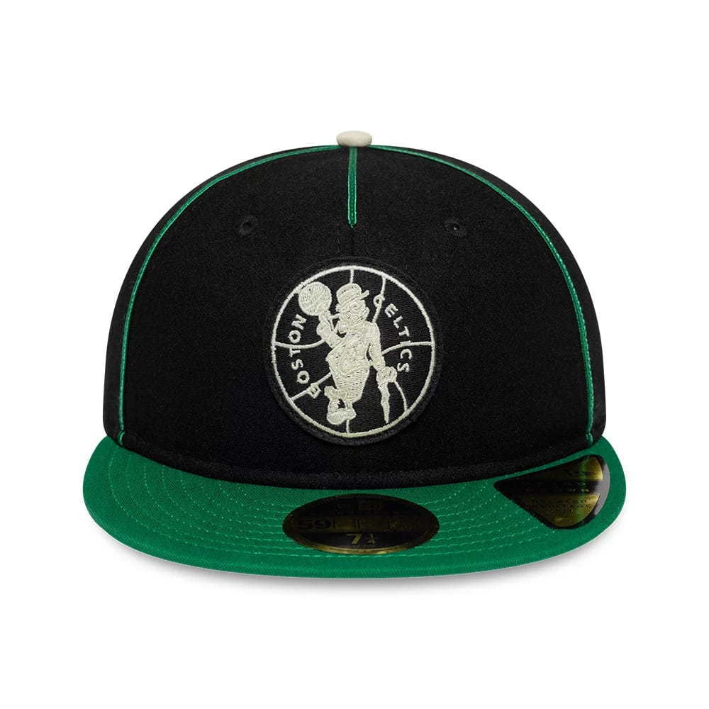 Boston Celtics NBA Felt Logo Green Retro Crown 59FIFTY Fitted Cap-kentox