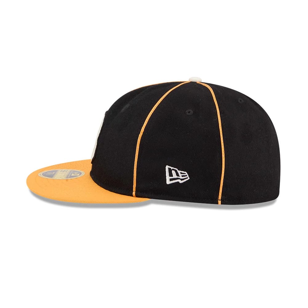 Boston Bruins NHL Felt Logo Black Retro Crown 59FIFTY Fitted Cap-kentox