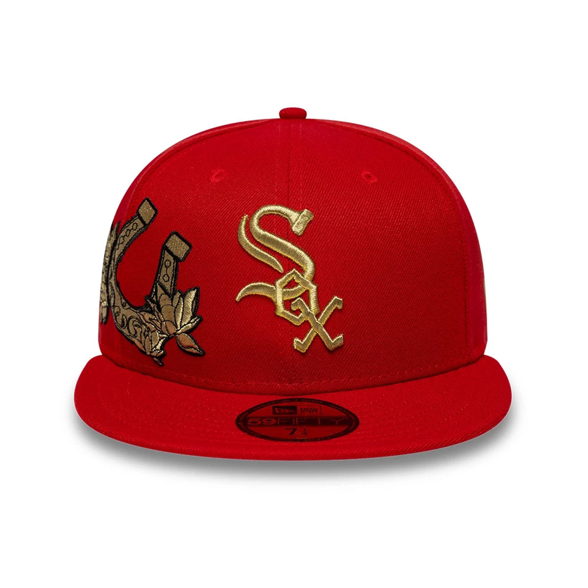 Chicago White Sox MLB Horseshoe Red 59FIFTY Fitted Cap-kentox