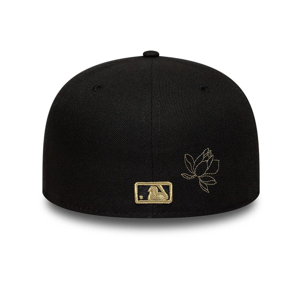 New York Yankees MLB Floral Black 59FIFTY Fitted Cap-kentox