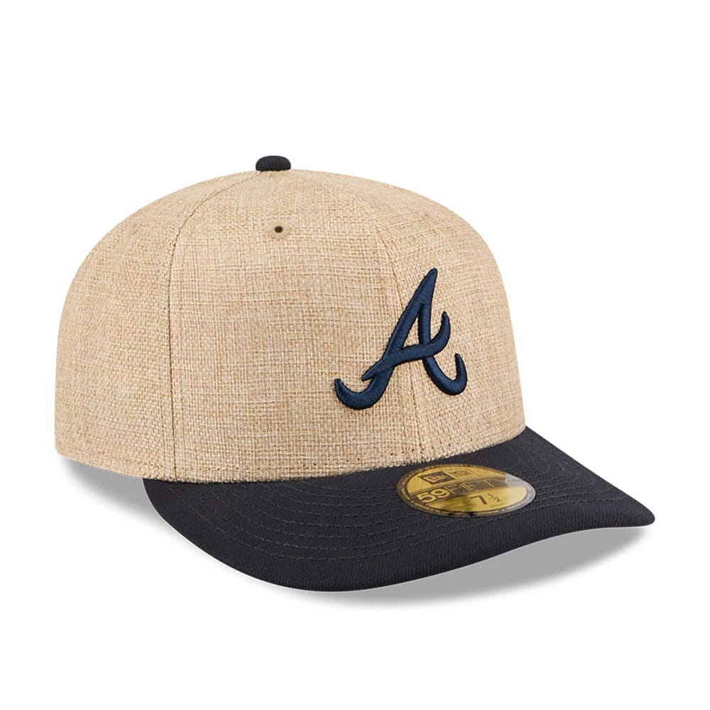 Atlanta Braves MLB Twine Beige 59FIFTY Fitted Cap-kentox