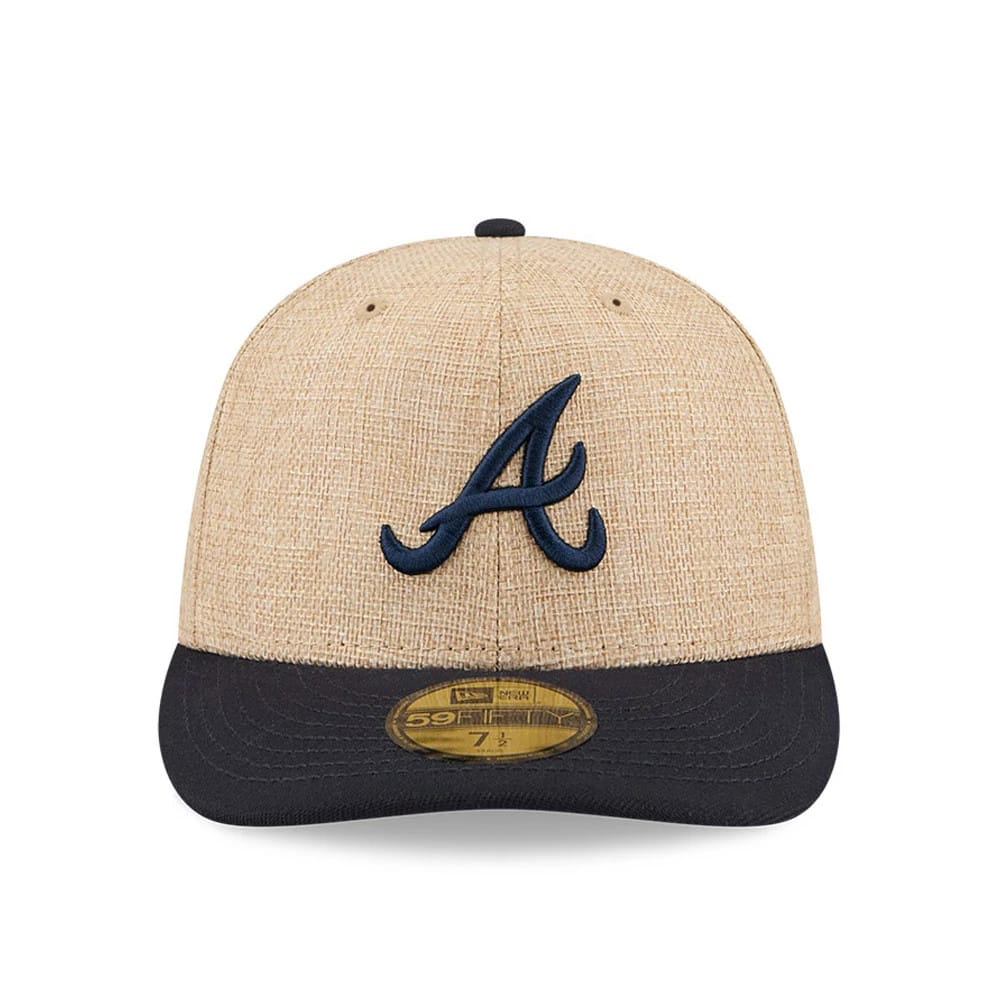 Atlanta Braves MLB Twine Beige 59FIFTY Fitted Cap-kentox