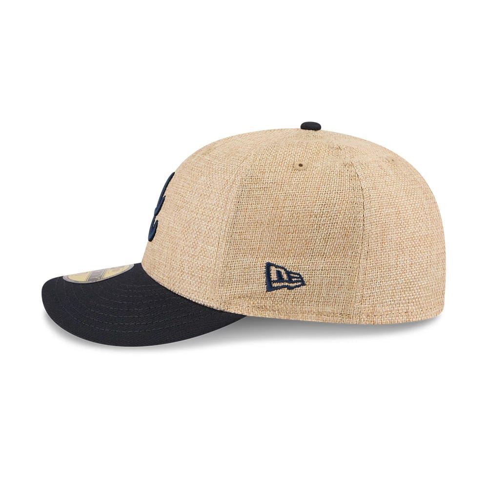 Atlanta Braves MLB Twine Beige 59FIFTY Fitted Cap-kentox