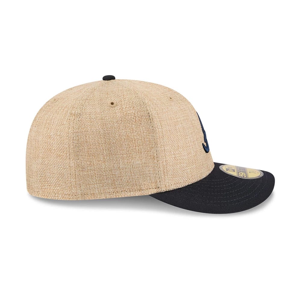 Atlanta Braves MLB Twine Beige 59FIFTY Fitted Cap-kentox