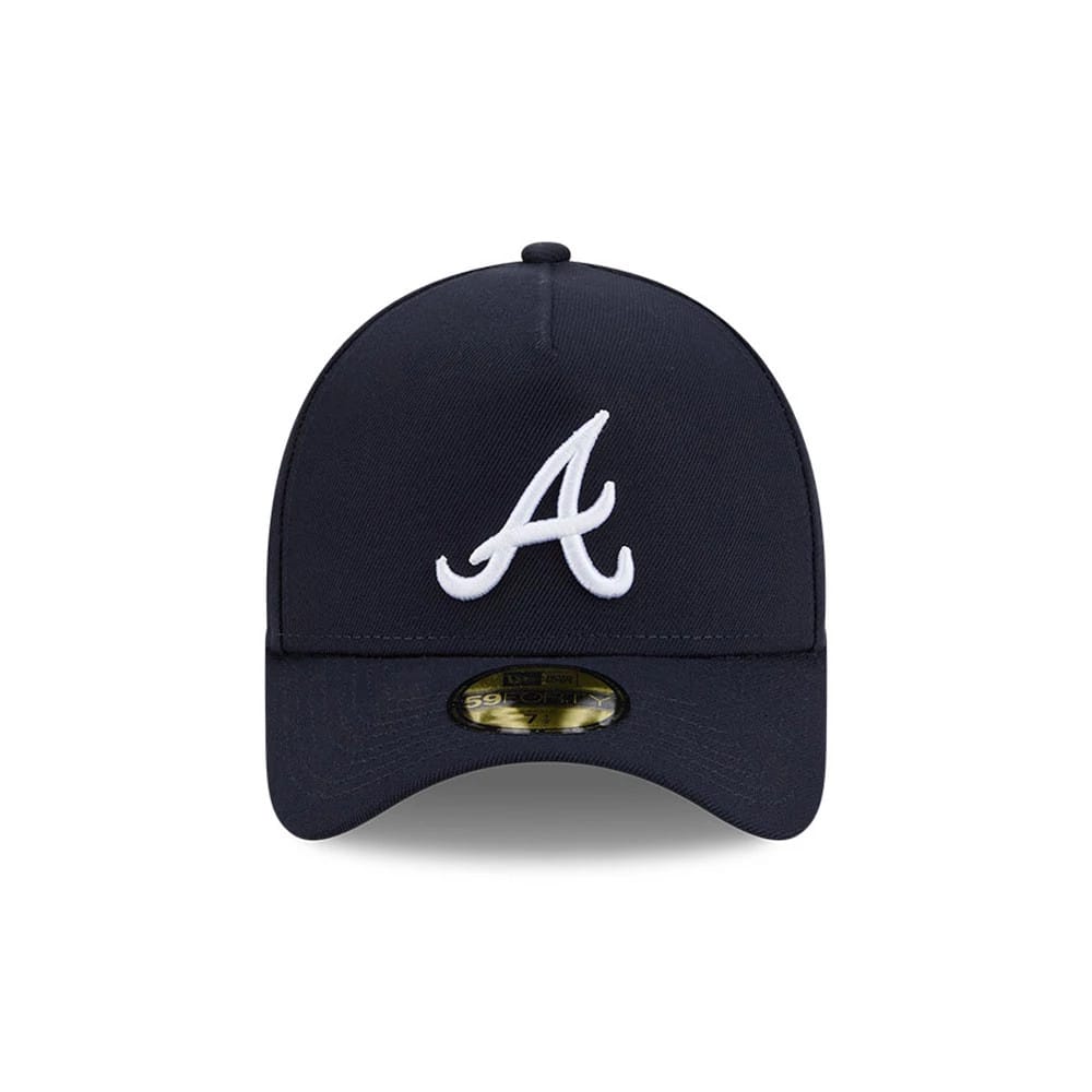 Atlanta Braves MLB Team Side Navy 59FORTY A-Frame Fitted Cap-kentox