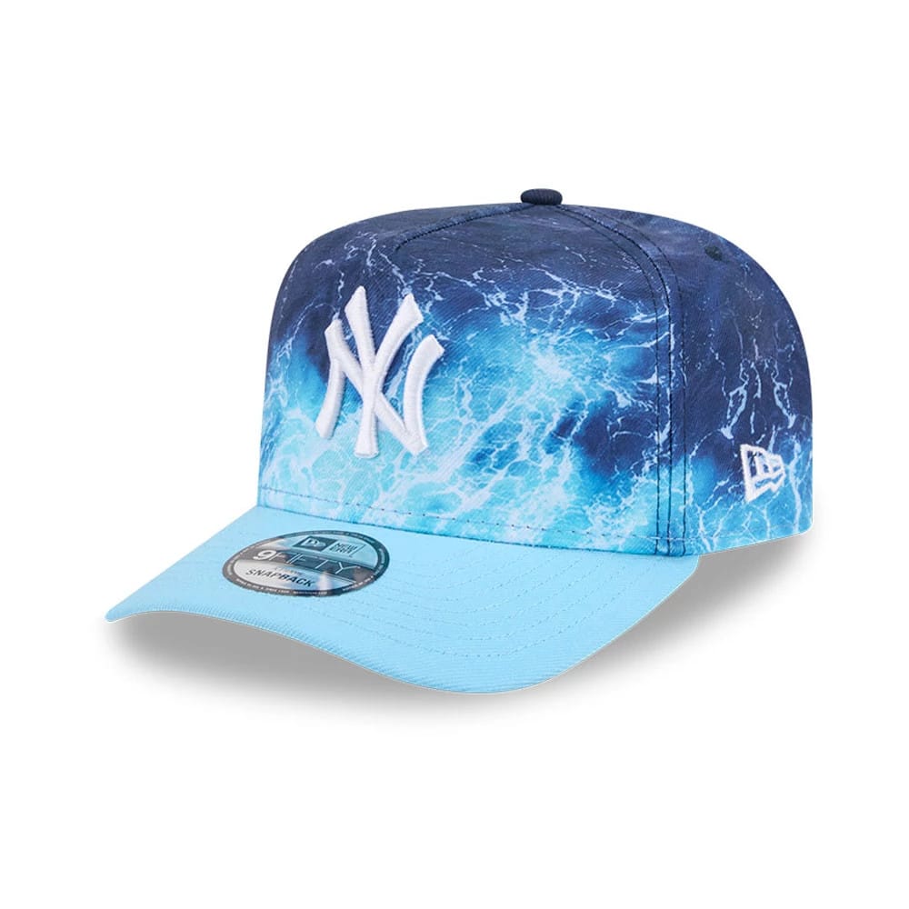 Yankees MLB Deep Water Pastel Blue 9FIFTY A-Frame Snapback Adjustable Cap-kentox