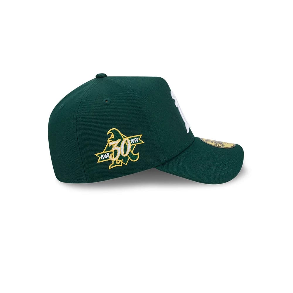 Athletics MLB Team Side Green 59FORTY A-Frame Fitted Cap-kentox