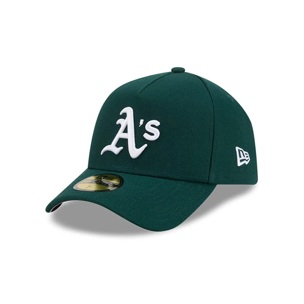 Athletics MLB Team Side Green 59FORTY A-Frame Fitted Cap-kentox