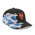 New York Mets MLB Vissurf Black 9FIFTY Snapback Adjustable Cap-kentox