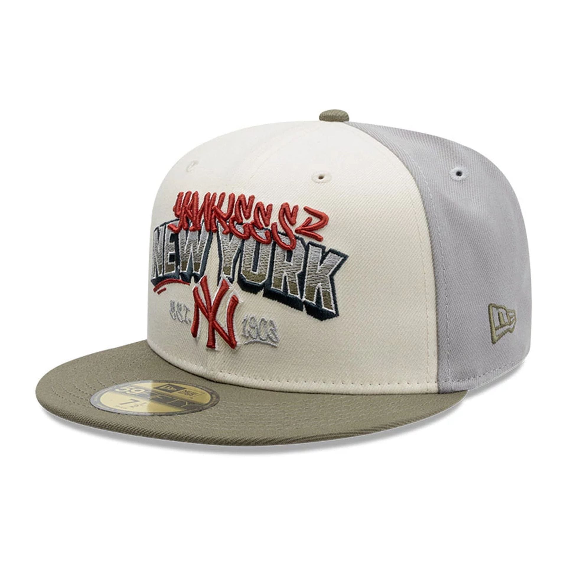 New York Yankees MLB Tagged Grey 59FIFTY Fitted Cap-kentox