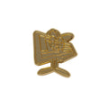 New Era Flag Character Gold Pin Badge-kentox
