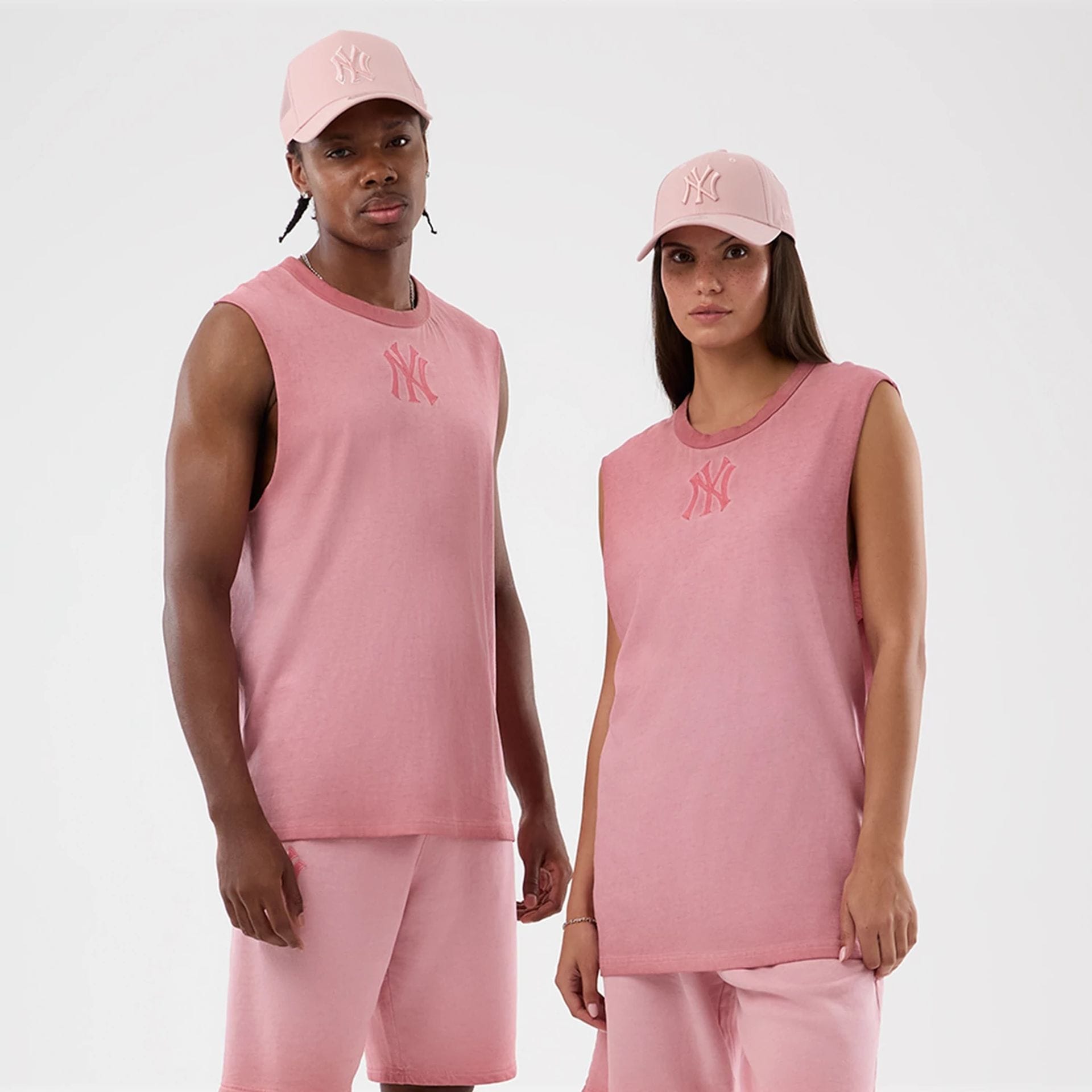 New York Yankees MLB Washed Logo Pastel Pink Vest-kentox