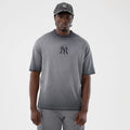 New York Yankees MLB Washed Logo Black T-Shirt-kentox