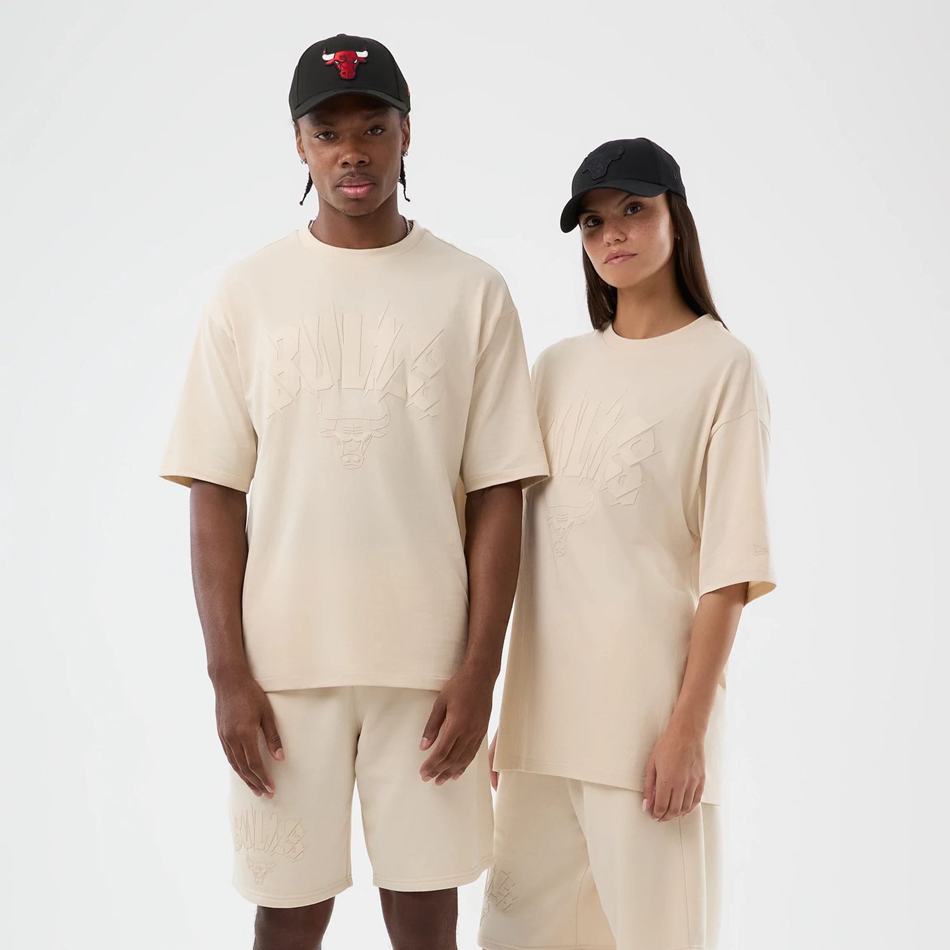 Chicago Bulls NBA Core Plus Light Beige Oversized T-Shirt-kentox