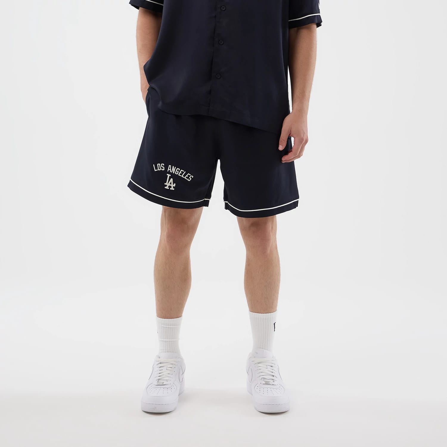 LA Dodgers MLB Woven Navy Shorts-kentox