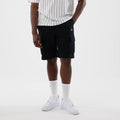 New Era Black Cargo Shorts-kentox