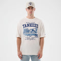 New York Yankees MLB Slub Open White Oversized T-Shirt-kentox