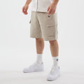 New Era Light Beige Cargo Shorts-kentox