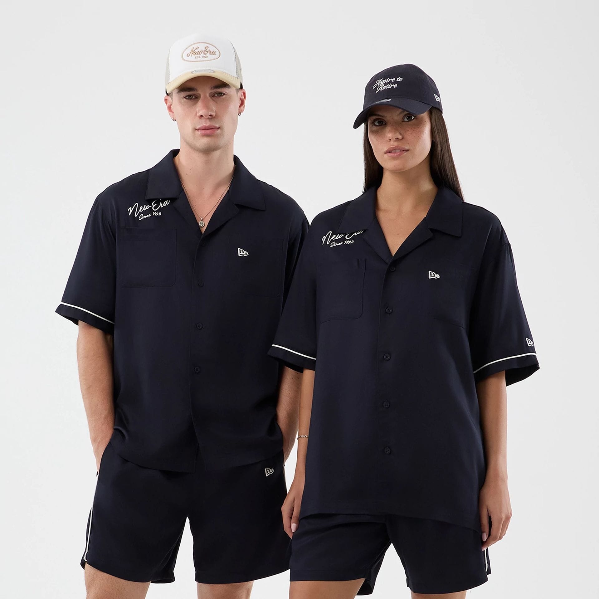 New Era Graphic Revere Navy Short Sleeve Shirt-kentox