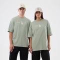 LA Dodgers MLB Script Pastel Green Oversized T-Shirt-kentox